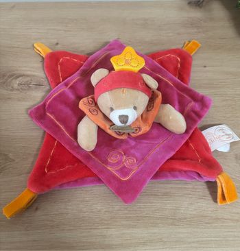Doudou plat princesse rose indidou doudou et compagnie