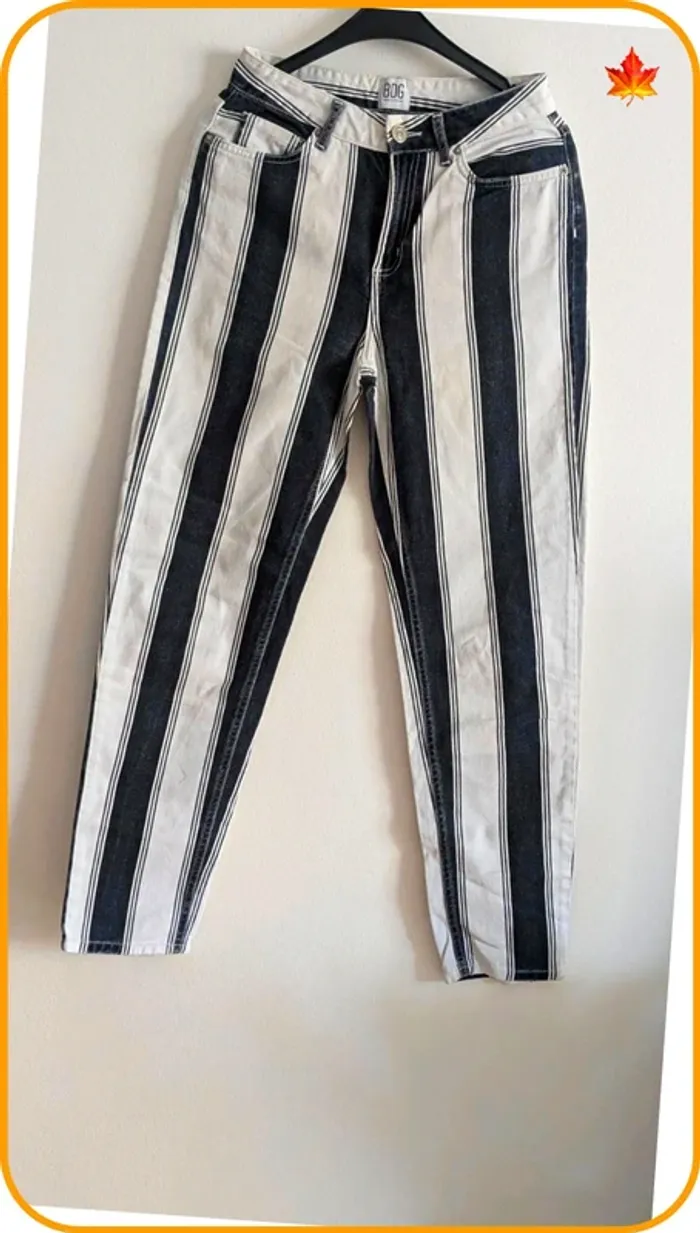 Jeans mom rayé femme BDG 36