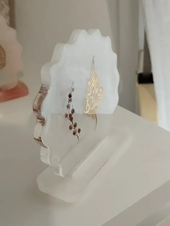 idée cadeau ornement bureau coiffeuse couvre tasse en résine abr009 - photo numéro 10