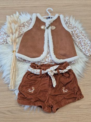 🤎 Sublime ensemble 3 pièces "Lion perché" Sergent Major 18 mois