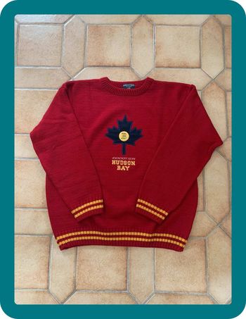 Crewneck sweat unisexe Vintage année 1990 Team Cocotier Mapple leaf canada rouge