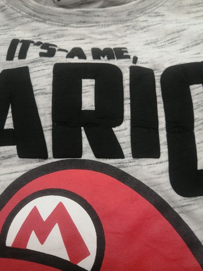 Tee shirt manche 3/4 Mario - photo numéro 3