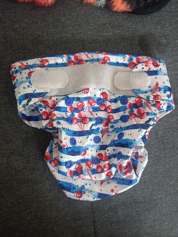 Couche berceau ma'boule de couches v1 motif rayures fruitées