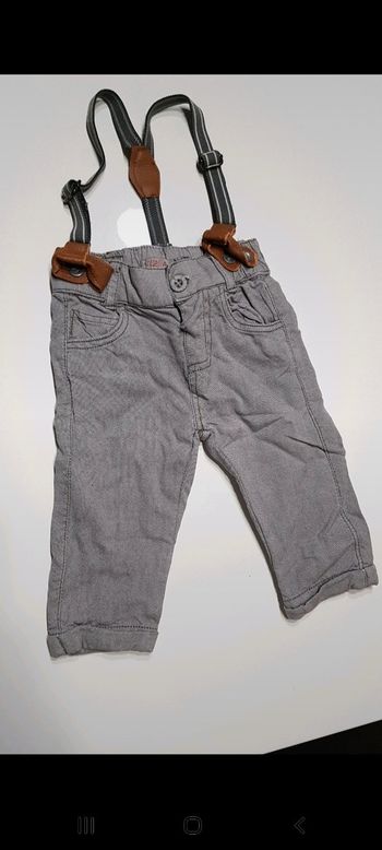 Pantalon à bretelles taille 6mois