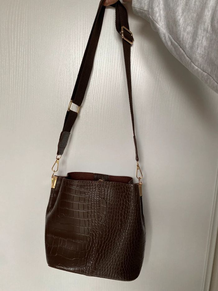 Sac à main bandoulière marron - photo numéro 4