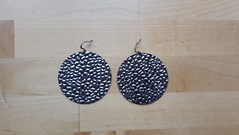 Boucle d'oreilles fantaisie argenté