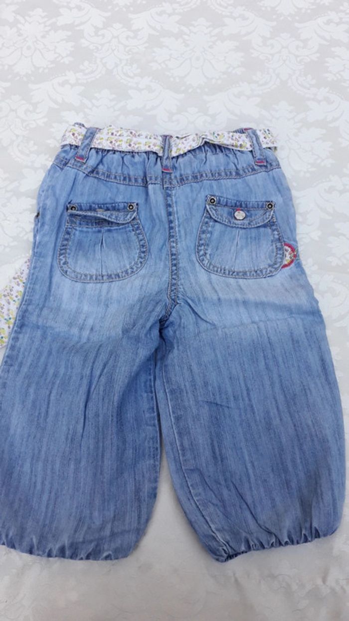Lot de 2 jeans fille 12 mois - photo numéro 5