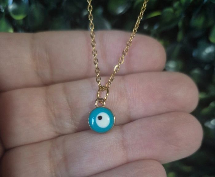 Collier oeil bleu 👀✨ #Bijoux #Collier #Oeil - photo numéro 4