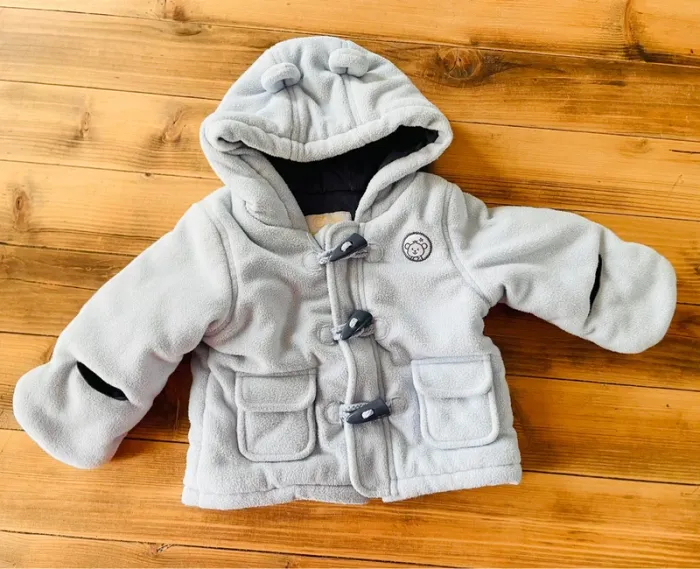 Manteau hiver bleu ciel 6 mois