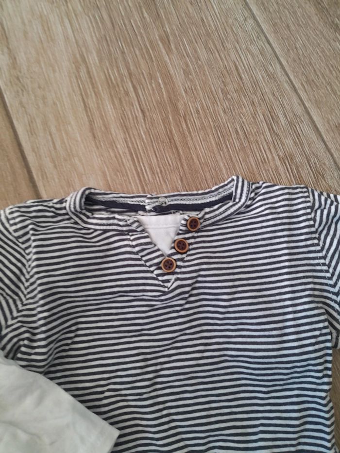 Tshirt ml rayé 18mois - photo numéro 2
