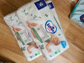 Lot de 3 paquets de 45 couches taille 2