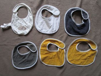 lot de 6 bavoirs -1 bavoir bébé Orchestra + 5 bavoirs