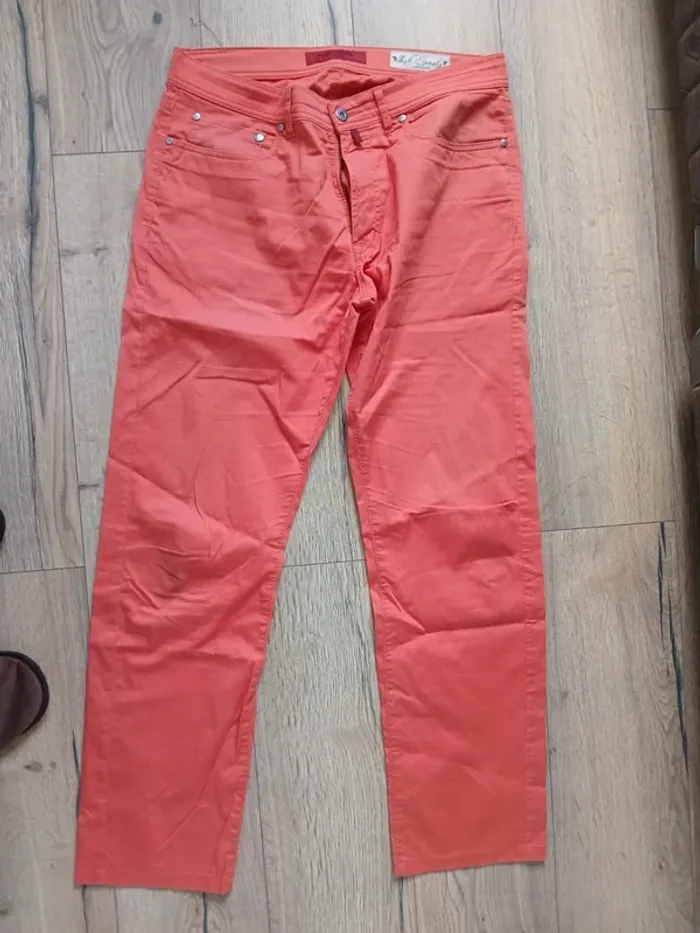 P1ntalon pierre cardin 34x34 FR44 corail - photo numéro 4