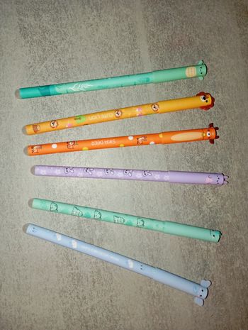 Lot de 6 stylos effacable 