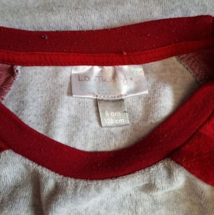 Pyjama 2 pièces "Best Player" - Rouge & Gris - 8 ans (128 cm) - photo numéro 3