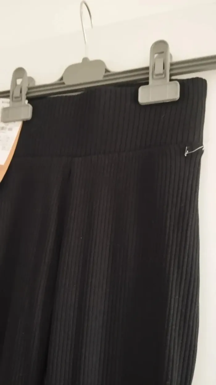 Pantalon noir patte d éléphant taille xxs kiabi - photo numéro 6