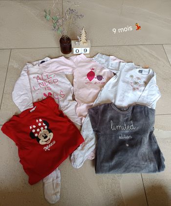 lot pyjamas 9 mois 