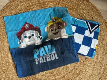 Parure de lit 1 place housse oreiller et couette tbe pat patrouille