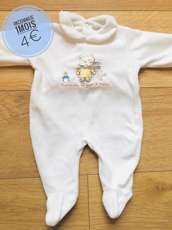 Pyjama grenouillère en 1mois