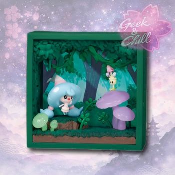 Figurine Re-Ment Pokémon - Frame Deep Wood - Chapotus et Spododo