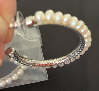 Créoles acier inoxydable Perles de Philippine  - Neuves