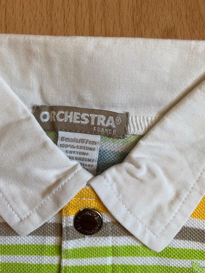 Joli T-shirt/polo MC Orchestra T. 6 mois/67 cm garçon TBE - photo numéro 5