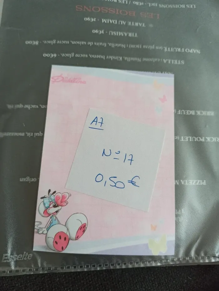 Feuille Diddl A7 17 0,50€