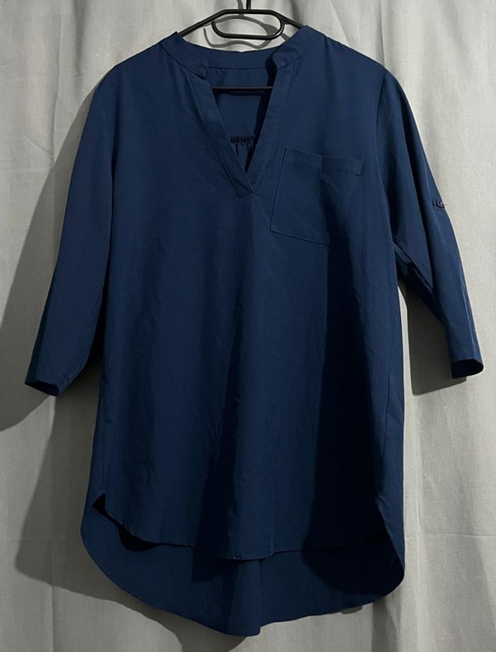 Blouse tunique femme bleu foncé taille L SHEIN comme neuve