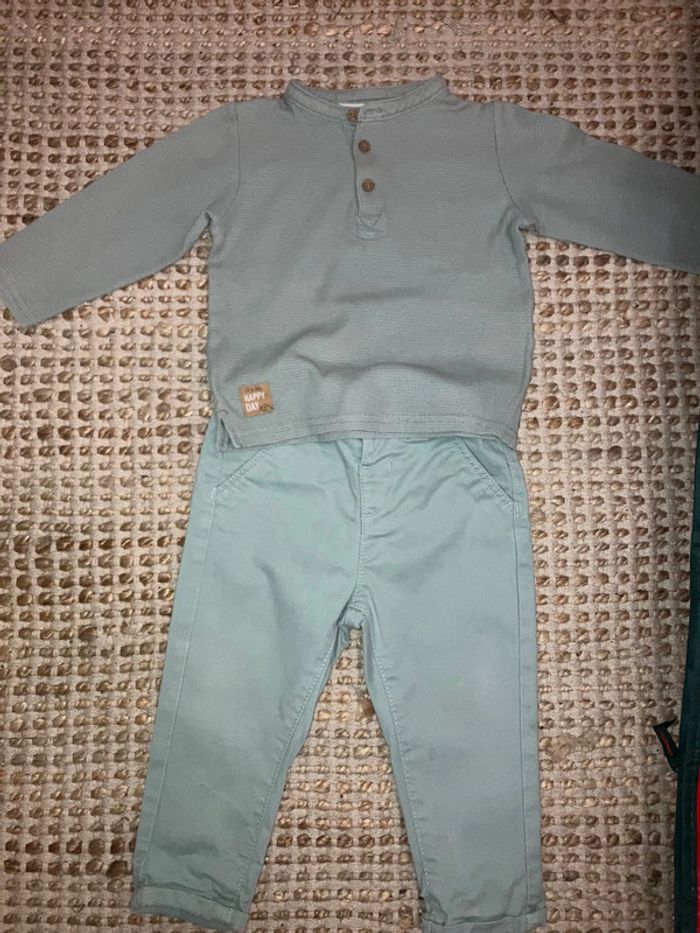 Ensemble 18 mois vert d’eau