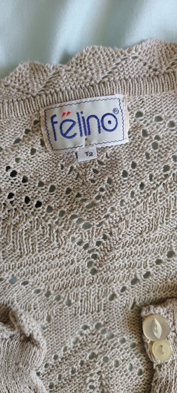 Gilet ajouré beige - photo numéro 2