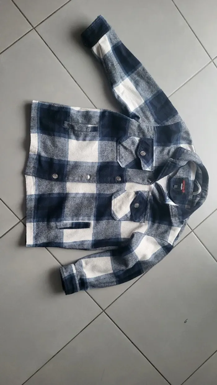 Veste polaire bleu et blanc xs ou xxs Jennyfer