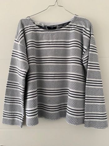 Pull rayé genre marinière XL