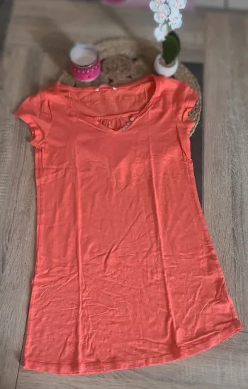 Long t-shirt corail Camaïeu taille S