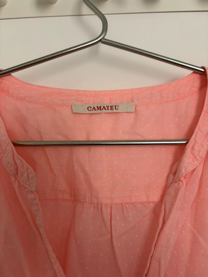 Blouse rose à pois 40 - photo numéro 2