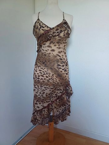 Robe léopard résille