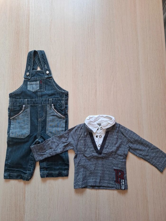 Ensemble salopette et polo