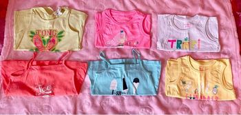 18 mois lot de 6 débardeurs fille