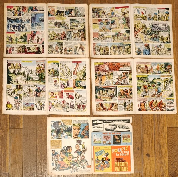 Lot 5 journaux de Mickey bd Tour de France série complète 1973 vintage - photo numéro 3