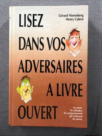 Livre: lisez dans vos adversaires à livre ouvert- Gérard Nierenberg
