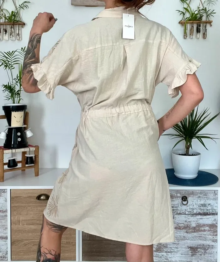 SOLDE Robe courte 100% coton taille 2; taille 44 - Christy - Neuf - photo numéro 5