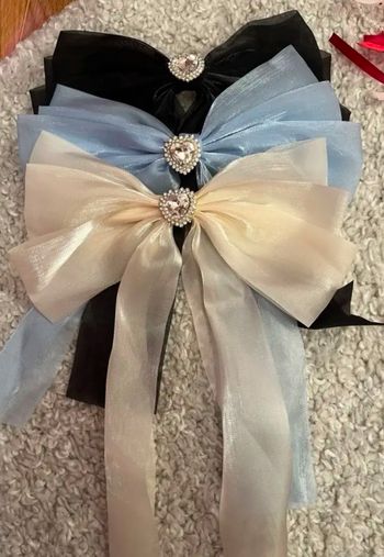 Lot de 3 Barettes / clips de cheveux avec Nœud