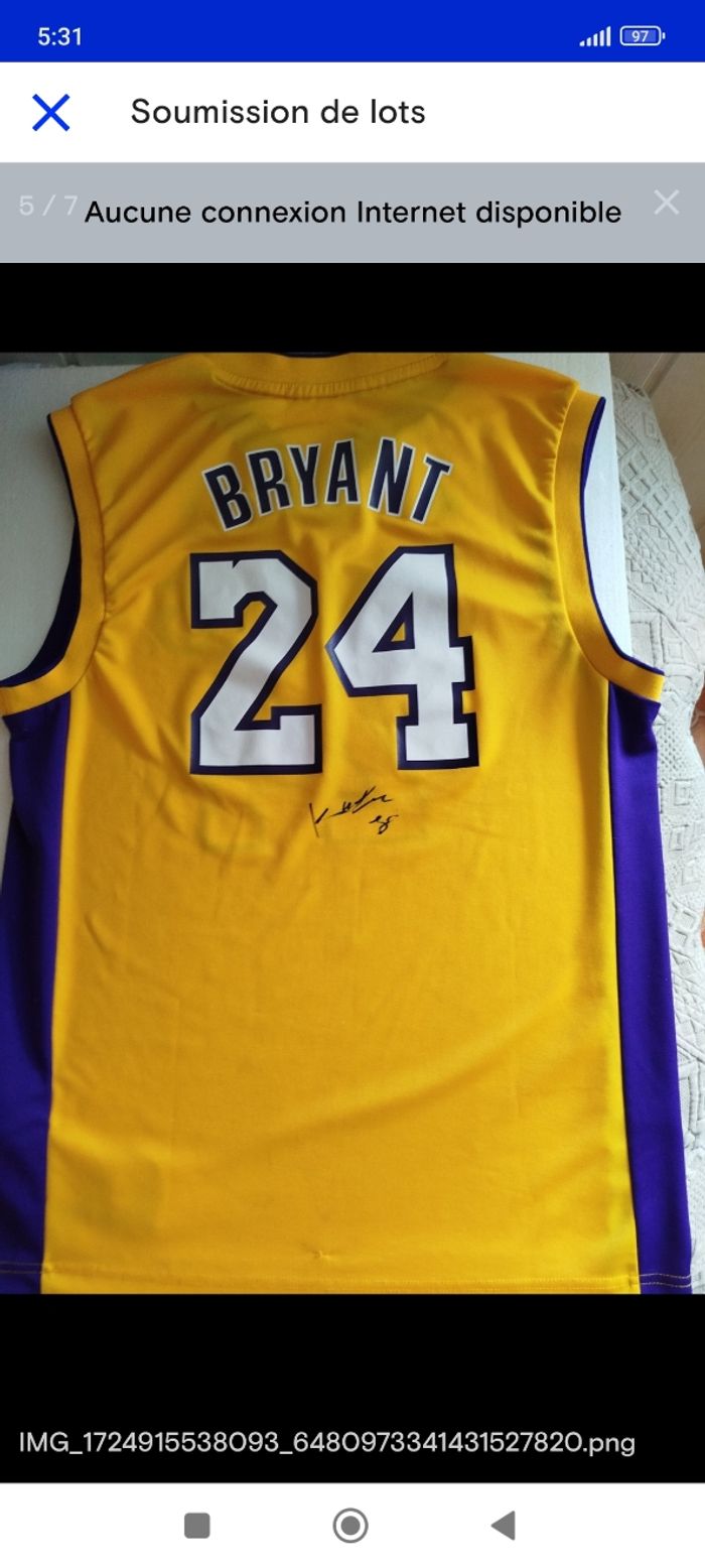 Maillot signé par Kobe Bryant Los Angeles Lakers - photo numéro 4