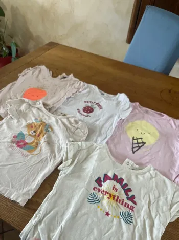 5 t shirt manches courtes
