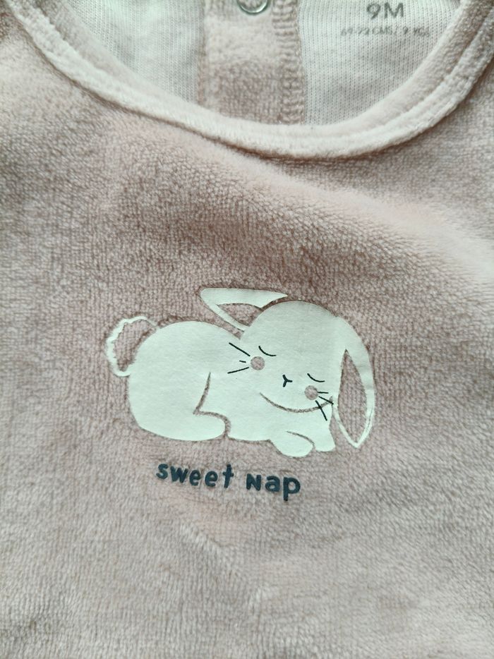 Pijama chaud fille Kiabi rose lapin 69-72 cm - photo numéro 2