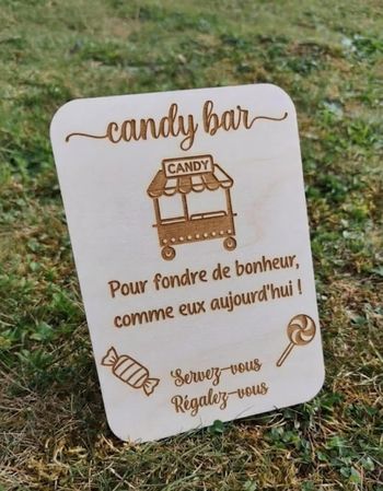 Pancarte mariage bois 