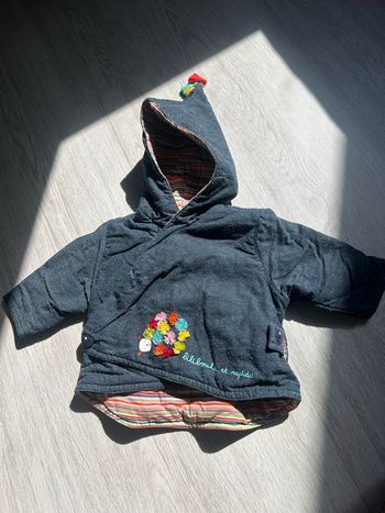 Veste bébé style poncho 3 mois