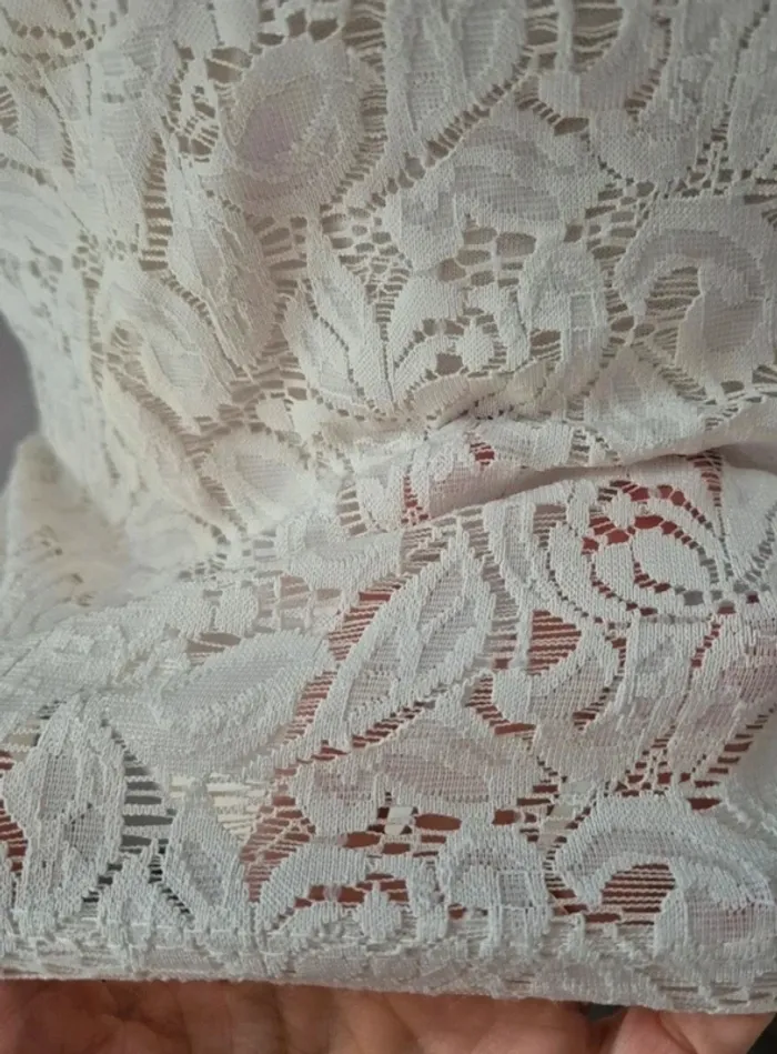 Débardeur crème dentelle – Flamant Rose - photo numéro 4