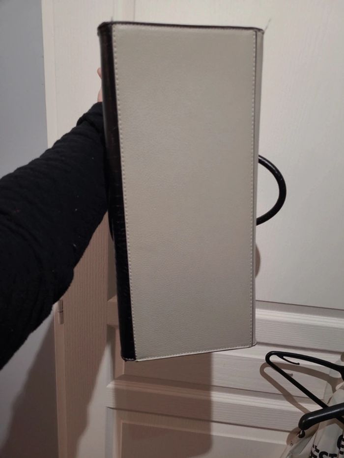 Sac à main noir et gris python - photo numéro 5