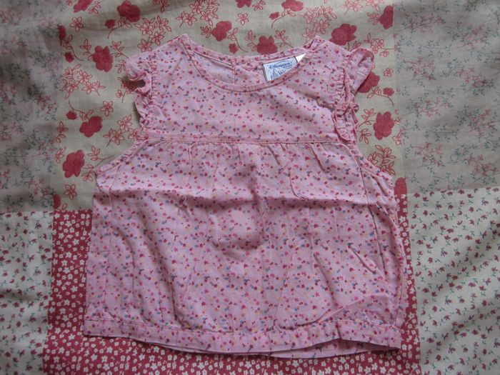 Chemise sans manches rose 18 mois