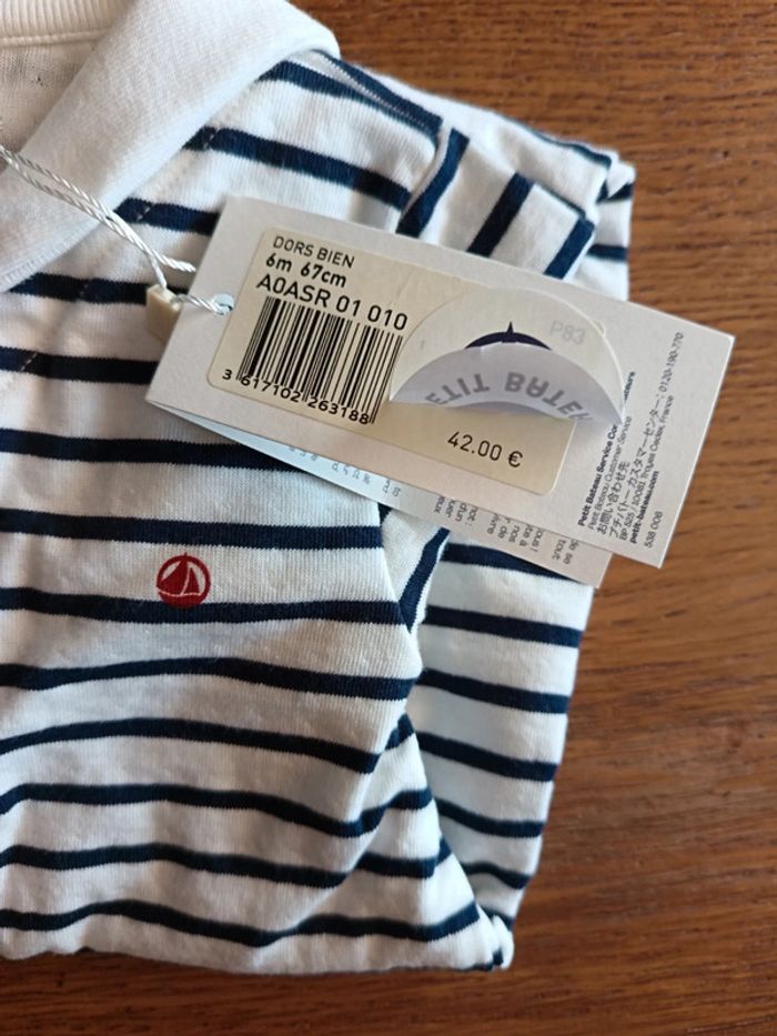 Pyjama petit bateau 6 mois style marinière - photo numéro 7
